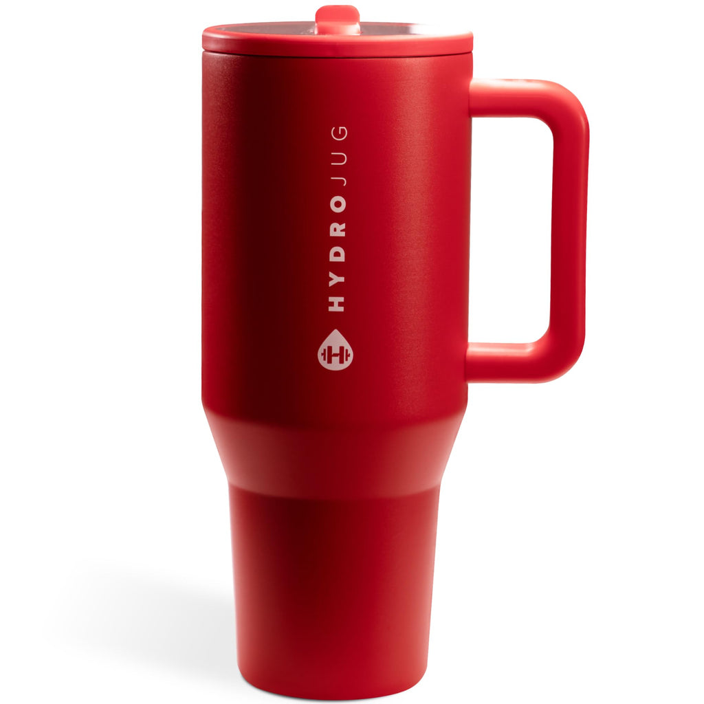 HydroJug Kids - 20 oz Insulated Kids Water Bottle with Flip Straw & Handle | Leak-Proof & Durable | Perfect for School, Sports, Lunch, Travel & Camp, Alumni Red