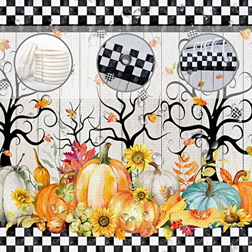 Rustic Autumn Pumpkin Shower Curtain - 72x72 Inch Farmhouse Decor