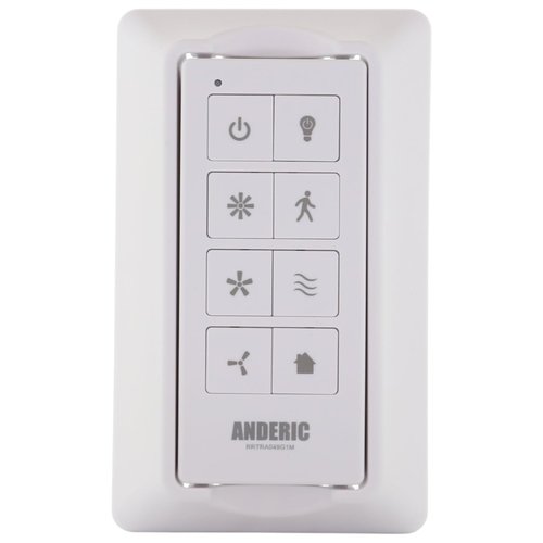 Anderic TRA049G1M Replacement Ceiling Fan Wall Mount Remote Control for Harbor Breeze 2AQZU-18052 | TR326A 2AQZU-18007 - RRTRA049G1M