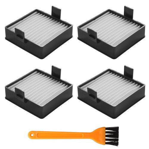 A32VC04 Filter Compatible with Ryobi Hand Vacuum Filter P712 P713 P714K Replace 019484001007 533907001 Vacuum & Dust Collector Filters,Air Filter Support Assembly 4 Pack and 1 Brush