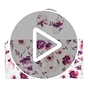 Purple Floral Newborn Swaddle Blanket and Matching Headband Set