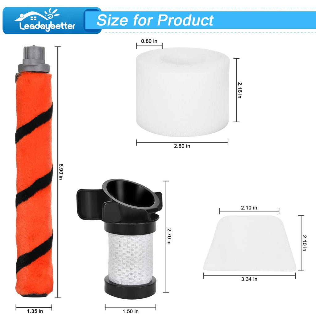 Leadaybetter Vacuum Filters Replacement for Shark ION Flex Duo Clean IF100 IF200 IF201 IF202 IF251 IF252 IF281 IF282 IF285 IR141 IR142 UF280 X30 X40 F60 F80 IC205, Compare to Part #XPREMF100&XPSTMF100