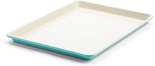 GreenLife Bakeware Half Cookie Sheet - Non-Toxic PFAS-Free Ceramic, 18” x 13”, Easy Release, Turquoise