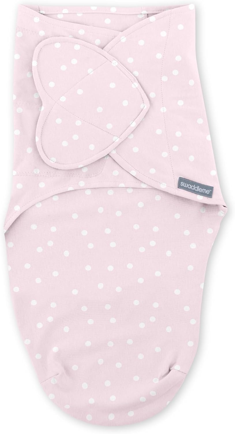 SwaddleMe by Ingenuity Baby Swaddle - 100% Cotton, 1.0 TOG, Pocket Fold Design, 0-3 Months, 3-Pack | Rainbow