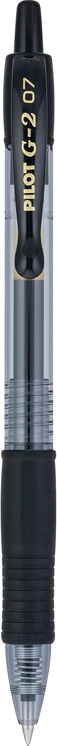 PILOT G2 Premium Gel Pens - Refillable & Retractable, Fine Point, Black Ink | 12 Count Pack