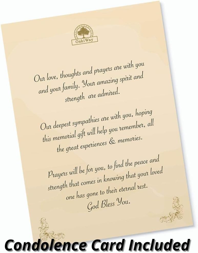OakiWay Wood Picture Frame - Heart-Shaped Guardian Angel Sympathy Gift | 4x6 Memorial Frame