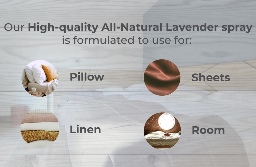 Aromasong All Natural Lavender Spray for sleep - Room & Linen Spray for Pillows and Sheets - Lavender Bed Spray Home Air Freshener & Deodorizer - Calming Essential Oil Spray for Sleeping…