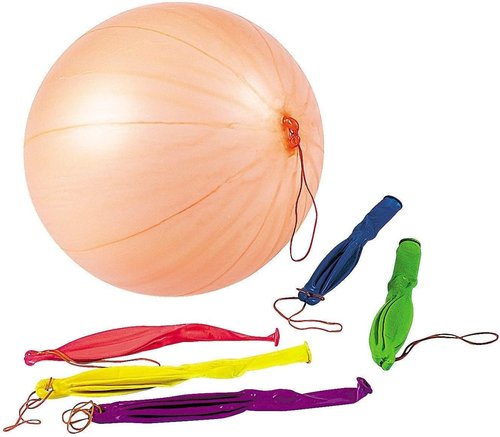 Fun-Filled Balloons Neon Punch Balls - 12-Piece Set with Rubber Band Handle | Assorted Colors (18")