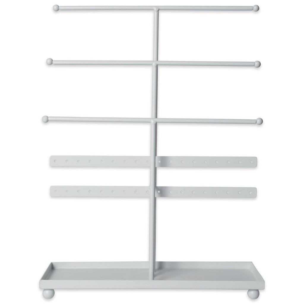 DII Accessory Organization Collection Jewelry Stand, 3 Tier Tower, White
