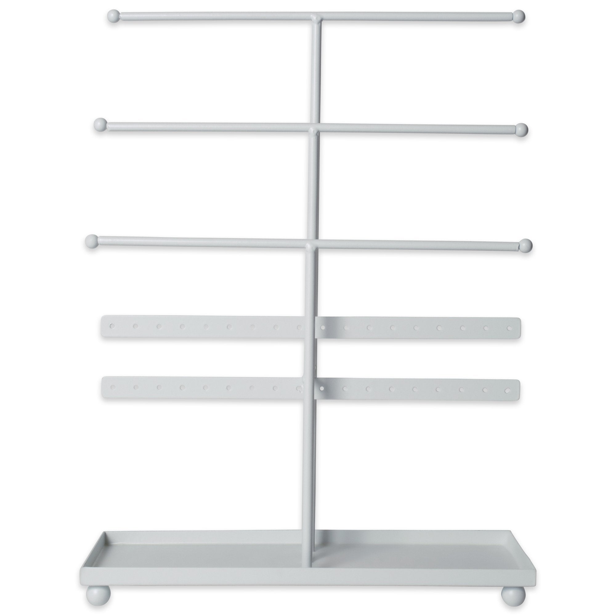 DII Accessory Organization Collection Jewelry Stand, 3 Tier Tower, White