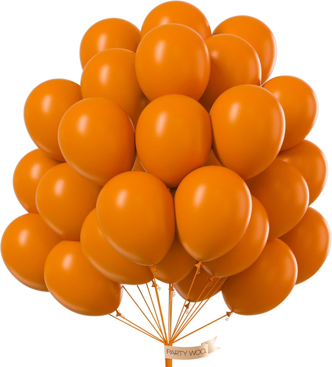PartyWoo Burnt Orange Balloons - 100pcs 12 Inch Terracotta Rust Fall Decor for Weddings & Events