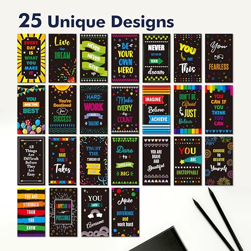 Vantasii 50 Pack Motivational Magnets 2 x 3.5 Inches Inspirational Quotes