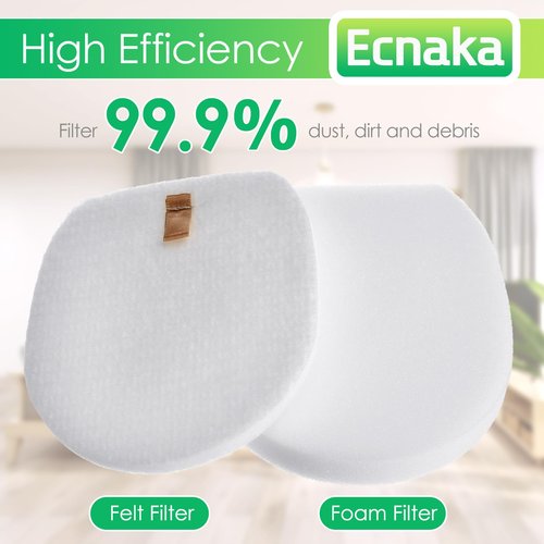 4 Foam & Felt Filter Replacement for Shark Rocket Pro Cordless IX140, IX141, IX142,IZ140,IZ140C,IZ141C, IZ142, IZ162H,IZ362H,IZ363HT,IZ440H, IZ462H,UZ145 Stick Vacuums, Compare to Part # 617FJ140