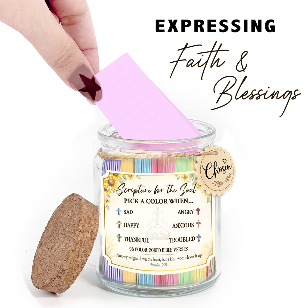 Mothers Day Gifts For Mom From Daughter, Son - Inspirational Bible Verse Jar, Religious Christian Gifts For Women Men - Prayer Jar with Scriptures for Nana Sisters Besties, Birthday Presents For Moms