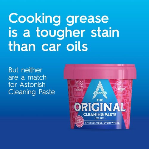 Astonish The Original Cleaning Paste 500g Mandarin Peaches Scent - Multi Surface Stain Remover, Grease Buster, Tough Kitchen Cleaner, Chemical-Free Household Scrub, Bathroom Essential