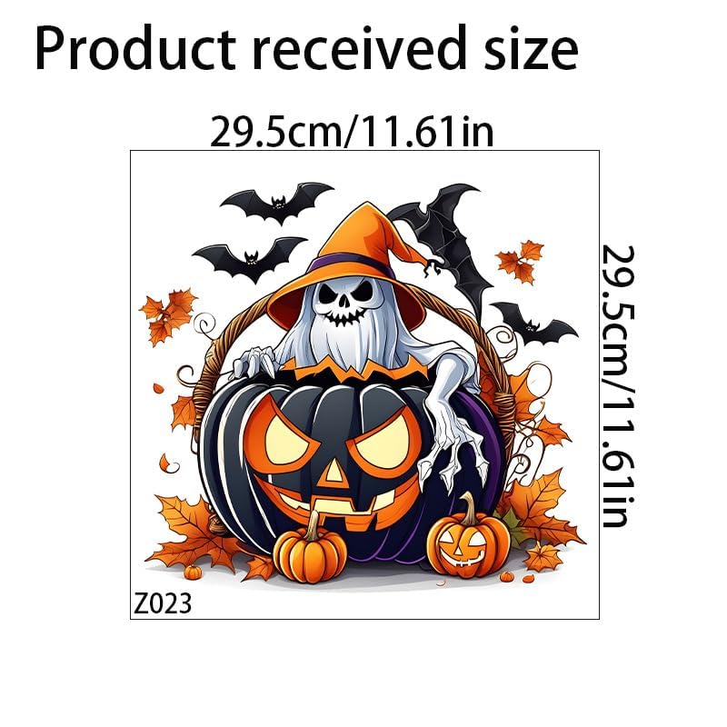 Halloween Ghost Pumpkin Toilet Seat Sticker Decal - Waterproof & Self-Adhesive