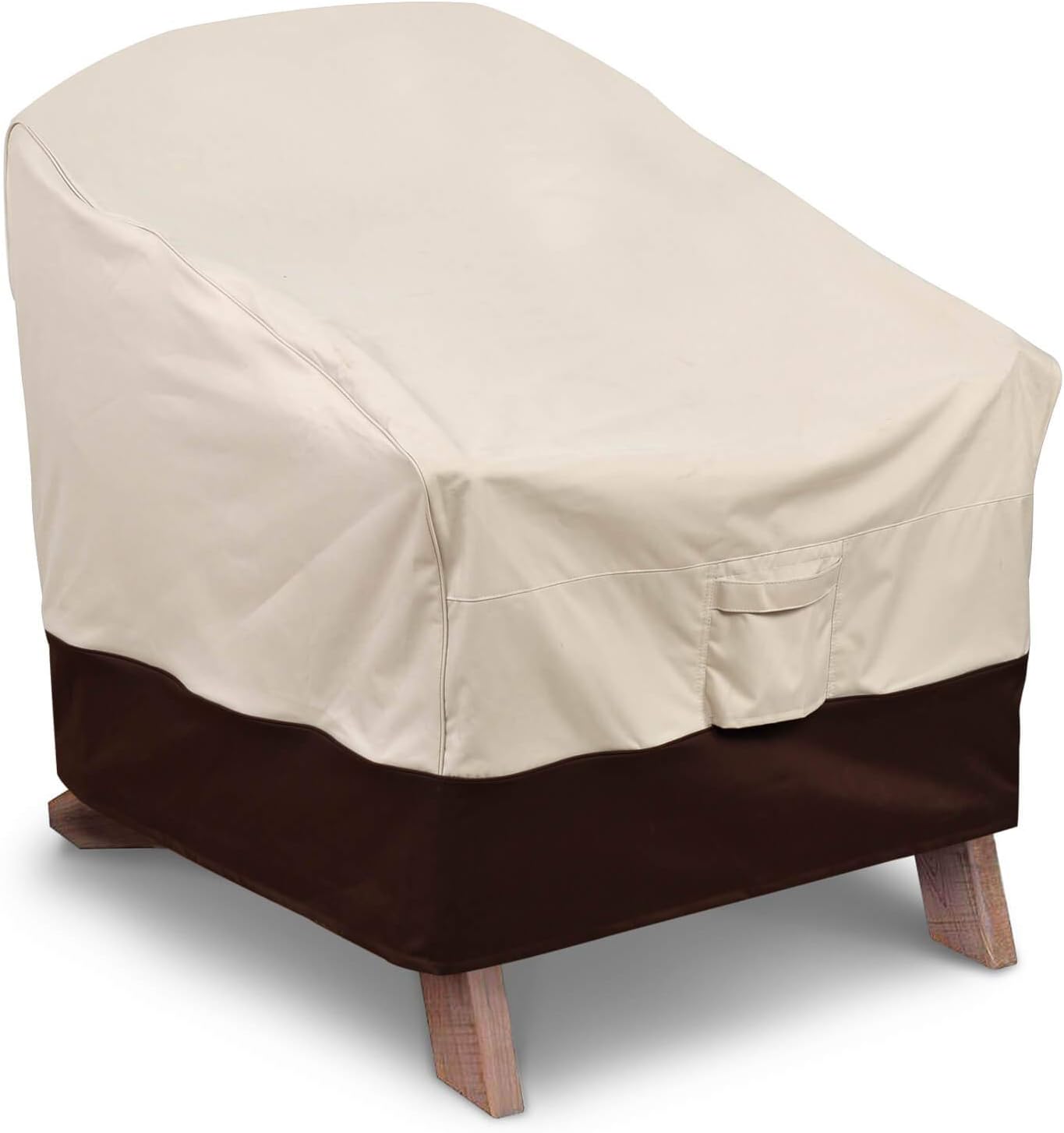 Vailge Adirondack Chair Cover - Heavy Duty Waterproof Protection | Beige & Brown, 1 Pack