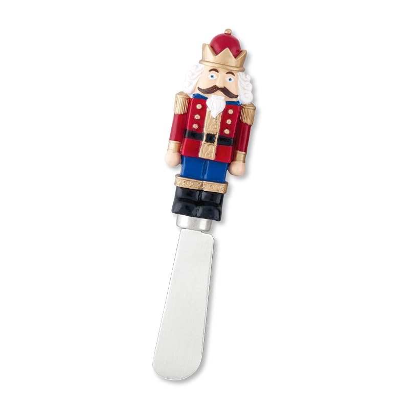Nutcracker Themed Cheese Spreaders - Hand-Painted Resin Handles, 4-Piece Set