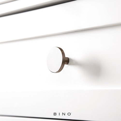BINO 6-Pack Cabinet Knobs - Brushed Nickel 1.22" Diameter (31mm) | Stylish Dresser Drawer Hardware