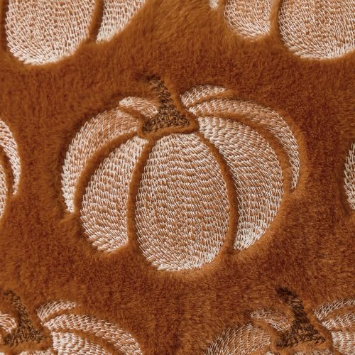 DFXSZ 18x18 Rust Pumpkin Fall Pillow Covers Set of 2 Plush Autumn Home Decor