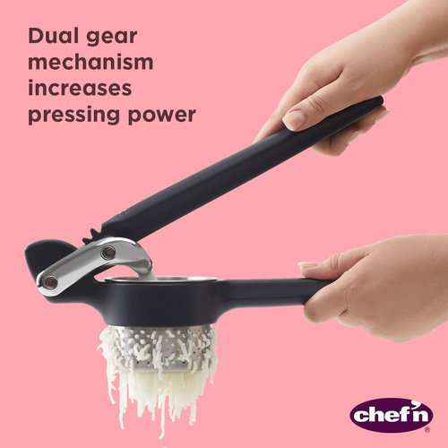 Chef’n FreshForce Potato Ricer - Heavy-Duty Masher & Vegetable Press with Dual-Gear Mechanism, Dishwasher Safe