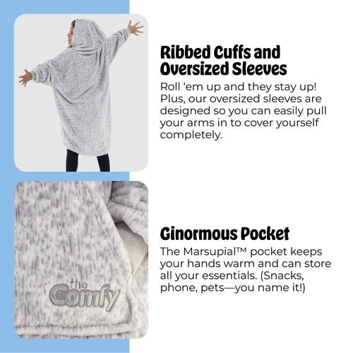 THE COMFY Dream Jr for Kids | Lightweight Microfiber Fleece Wearable Blanket with Hood & Pocket | Seen on Shark Tank