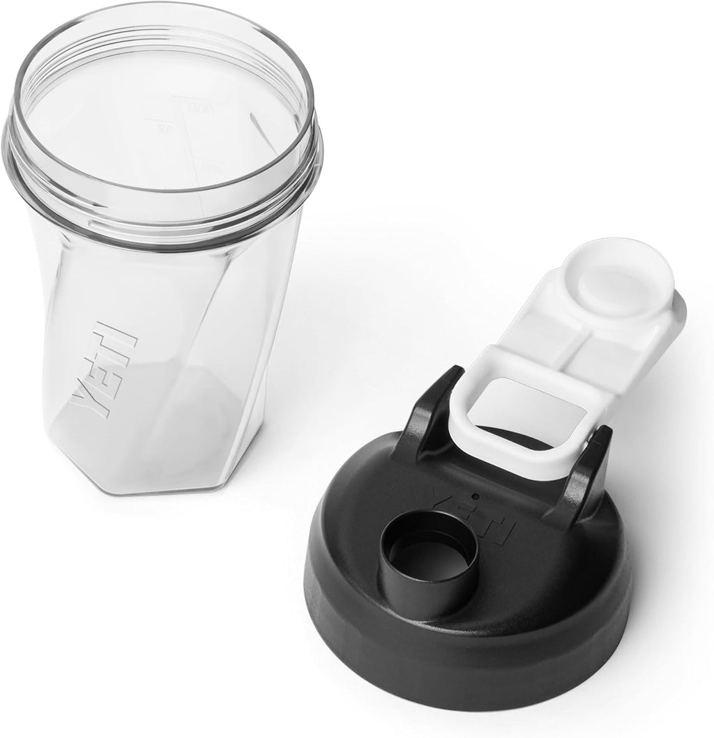 YETI Yonder Helimix Vortex Blender Shaker Bottle - 20oz Portable Protein Cup | USA Made, Dishwasher Safe, Clear