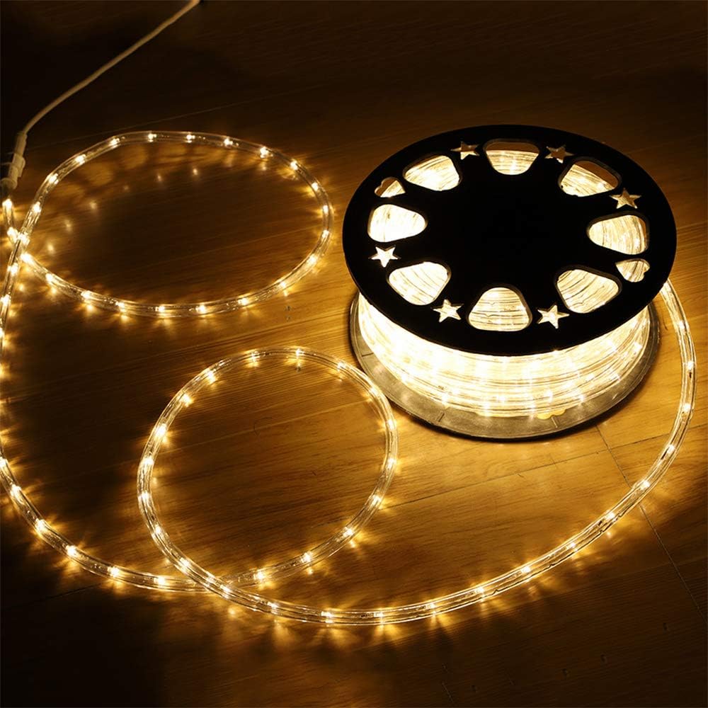 Skiennix 100ft LED Rope Lights - 720 LEDs Warm White | Waterproof Indoor/Outdoor Decor for Parties & Weddings