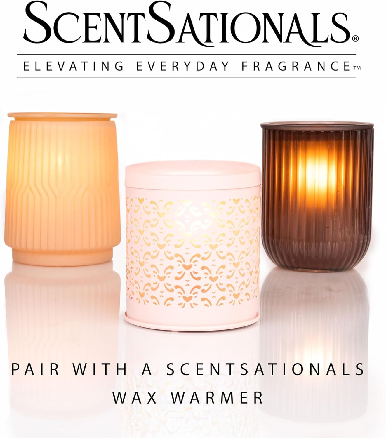 Scentsationals Wax Melts Moodscapes - Tranquility 4-Pack – Long Lasting Wax Cubes with Strong Scent for Warmers – Includes Zen, Illusion, Enchanted & Dream Cloud – 10oz (24-Cubes)
