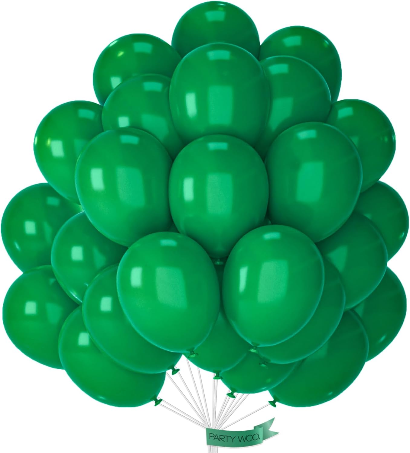 PartyWoo Dark Green Balloons - 50pcs 12 Inch Emerald Forest Green for Weddings & Parties
