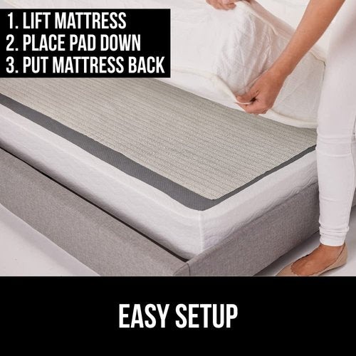 GORILLA GRIP Non Slip Mattress Gripper, Prevents Mattresses from Sliding and Holds Bed in Place, Pad Grips Beds, Sofa, Couch, Chair Cushions and Helps Keep Topper from Slipping, Easy Trim Pads