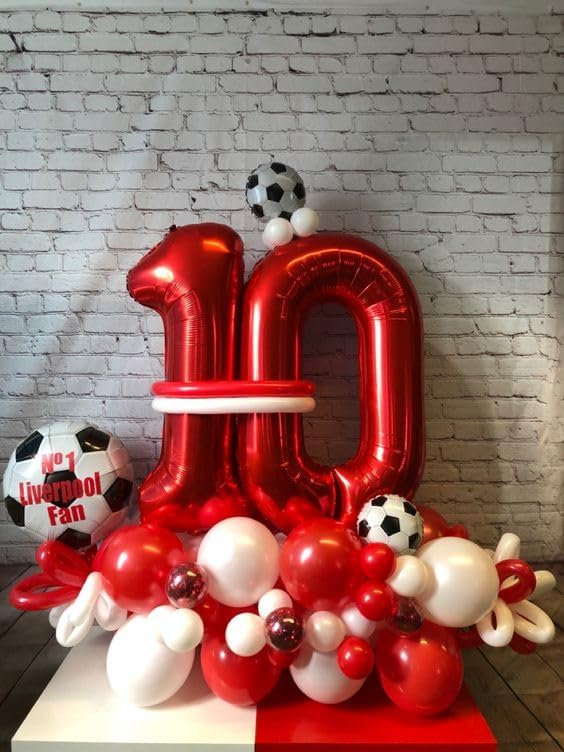 Red Number 18 Balloon - 40 Inch Giant 18th Birthday Decoration for Girls & Boys Party Supplies