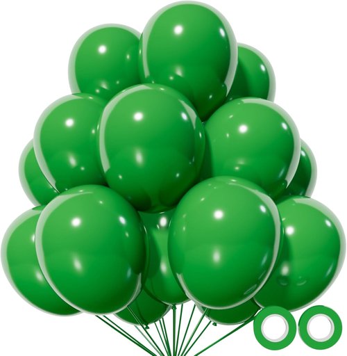 Dark Green Balloons by [Brand Name] - 110 Pcs 12 Inch Latex Helium Party Balloons for Christmas Celebrations