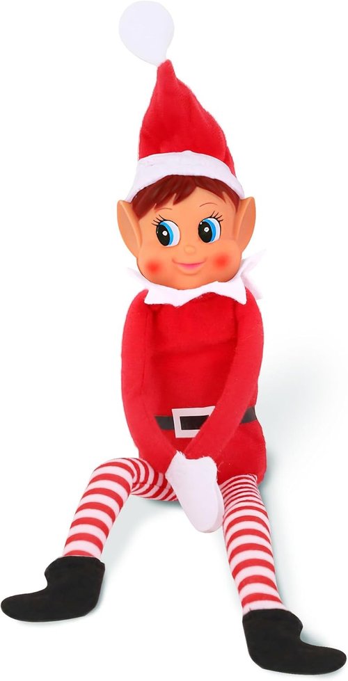 Elfette Plush Toy - Christmas Elf Behaving Badly | Naughty Girl Doll - 12 Inches
