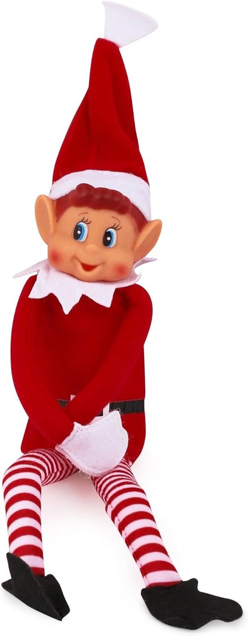 Christmas Elf Behaving Badly Plush Toy - Naughty Bendy Doll | 12-Inch Novelty Christmas Decor