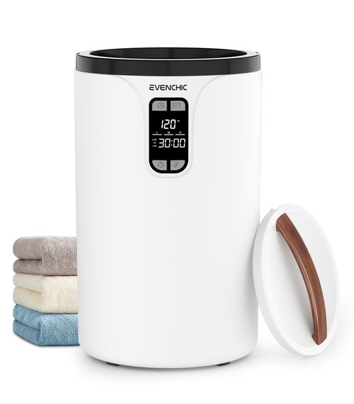 Evenchic Towel Warmer, 20L Hot Towel Warmers for Bathroom with 24H Timer, Temperature Adjustable, LED Display, Auto Shut Off, Even Heated for Oversized Towels, Bathrobes, Valentine Gifts