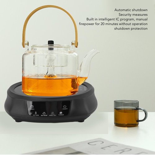 800w Electric Mini Stove Hot Plate, Portable Electric Ceramic Stove With Adjustable Power Levels Countertop Burners ElectricHot Plate For Boiling Water Making Tea And Coffee(black)