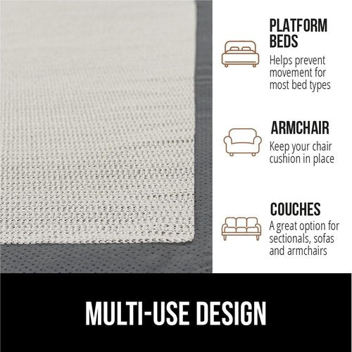 GORILLA GRIP Non Slip Mattress Gripper, Prevents Mattresses from Sliding and Holds Bed in Place, Pad Grips Beds, Sofa, Couch, Chair Cushions and Helps Keep Topper from Slipping, Easy Trim Pads