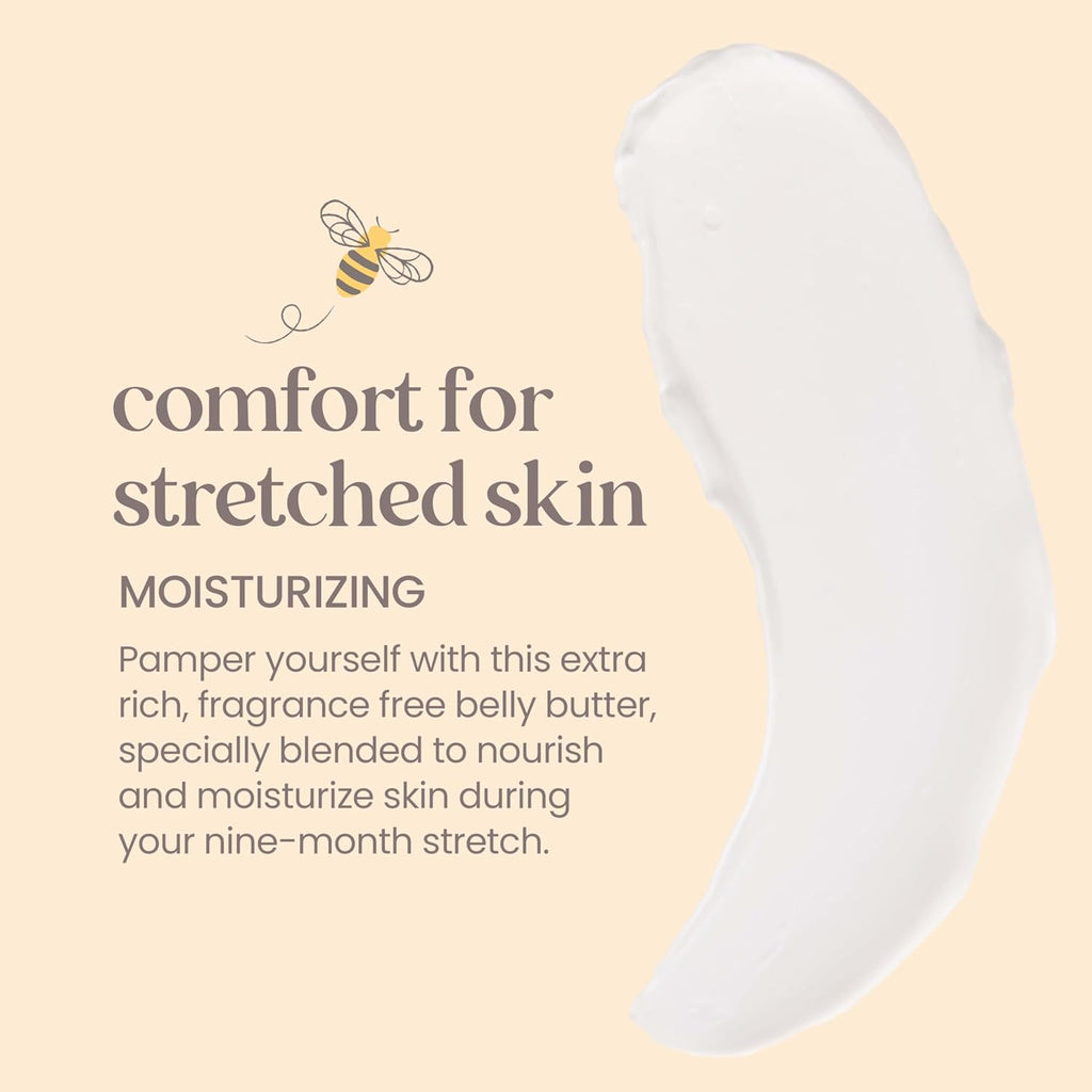 Burt's Bees Mama Belly Butter - Stretch Mark Cream for Pregnancy & Postnatal Care | 6.5 Oz Tub