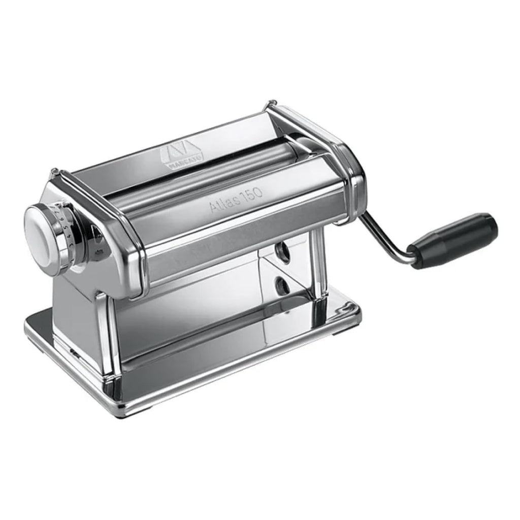 MARCATO Made in Italy Atlas 150 Roller Manual Pasta Machine, Chrome Steel