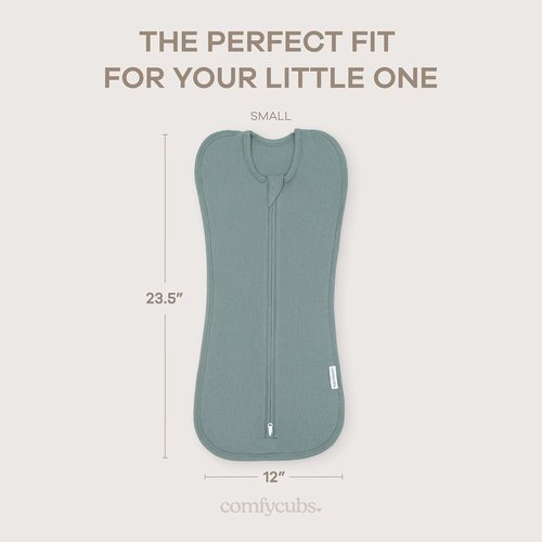 Comfy Cubs Swaddle Blanket - Easy Zipper Wrap for Newborns | 2-Pack in Nomadic Blue (0-3 Months)
