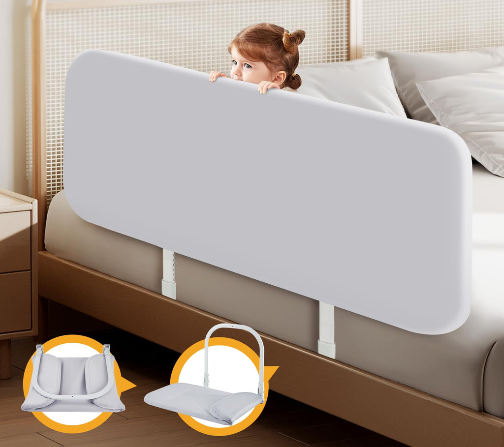 strenkitech Toddler Bed Rails for Travel - Baby Guard Bed Rail Portable for Crib, Twin, Queen, Full, King Size Beds - Easy to Assemble, Safety Bed Side Rail for Toddlers and Kids