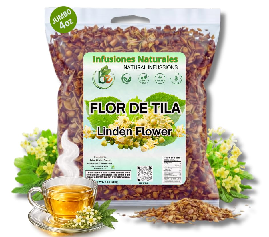 Tila Seca Herbal Tea (4 oz) – 100% Natural Linden Flowers & Leaves (Ternstroemia lineata) – Traditional Relaxation & Nightly Comfort – Wildcrafted Loose Leaf – Caffeine-Free, Vegan, Non-GMO – Authentic by BEXPERTSUSA