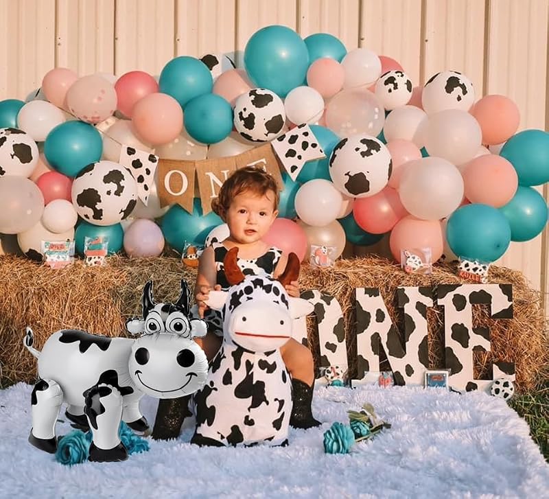 3D Cow Print Balloon - Western Cowboy Party Decorations