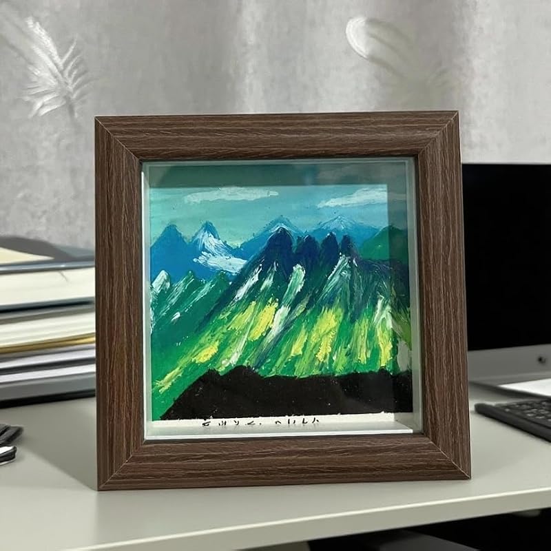 Walnut 4x4 Shadow Box Picture Frame - Solid Wood for Memorabilia