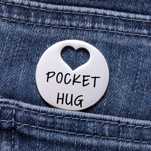 Pocket Hug from Heaven Token - Silver Stainless Steel Memorial Gift