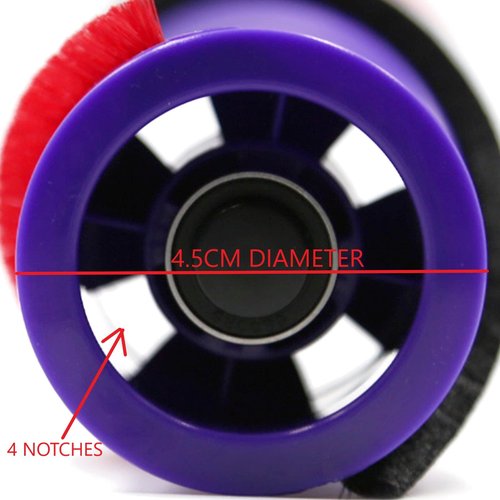 Masterpart Generic Vacuum Cleaner Brush Roll with End Cap Compatible with Dyson DC59 Motorhead, V6 SV04, DC72, SV05, HH08, SV06, SV09 Absolute, SV11(Compatible with OEM # 967157-01)