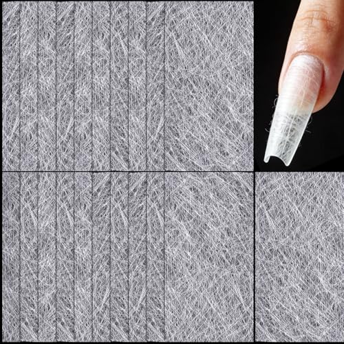 Hzopcw 20pcs Silk Nail Wrap Kit for Broken Nail Repair and Extension