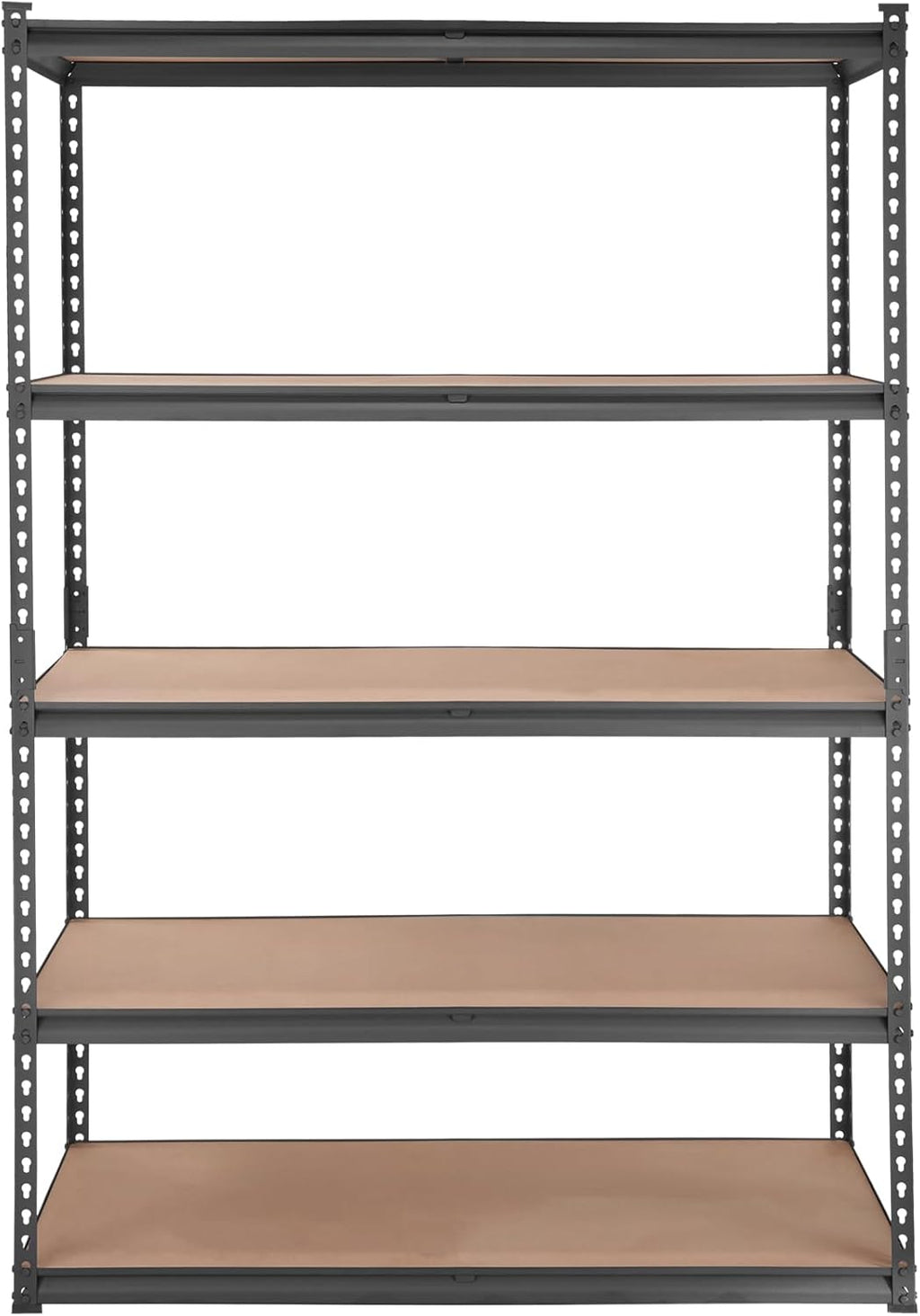VEVOR 5-Tier Adjustable Storage Shelving Unit - Heavy Duty Metal Shelves for Garage, Kitchen, Pantry | 48" L x 24" W x 72" H