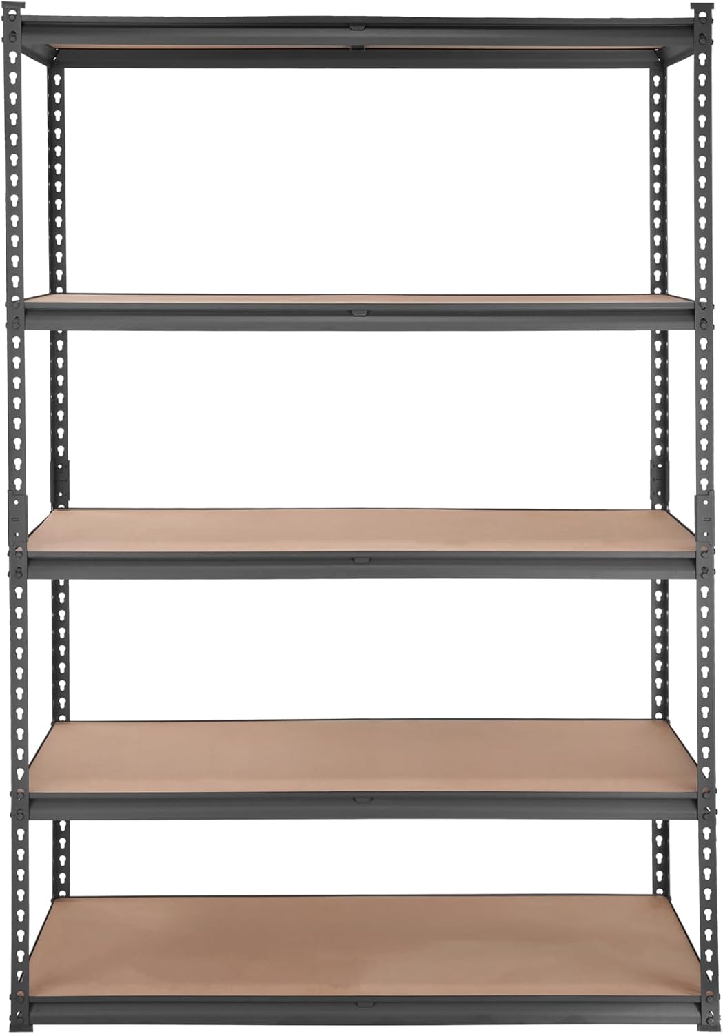 VEVOR 5-Tier Adjustable Storage Shelving Unit - Heavy Duty Metal Shelves for Garage, Kitchen, Pantry | 48" L x 24" W x 72" H